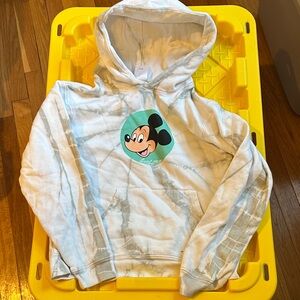 Disney Kids Mickey Mouse Tie-Dye Hoodie - White and Gray